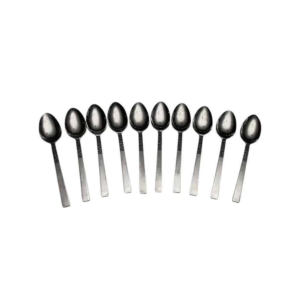 Vintage STANLEY ROBERTS Set Of 10 STAINLESS STEEL Spoon Set